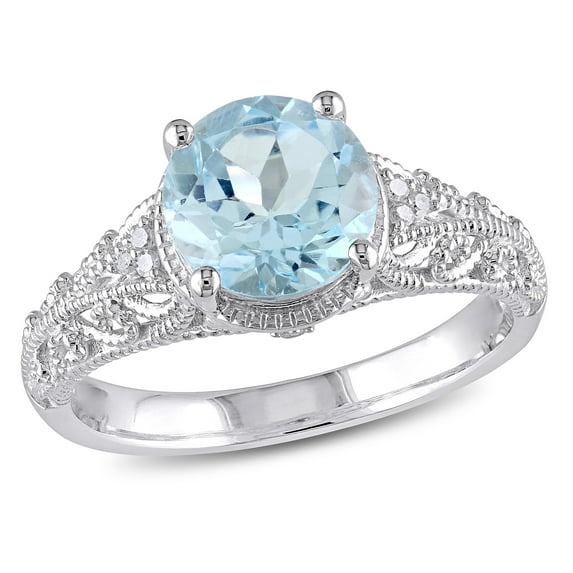 Everly Women's Topaz Sterling Silver Engagement Ring