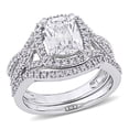 thumbnail image 1 of Everly Women's Created Sapphire 10k White Gold Bridal Set, 1 of 8