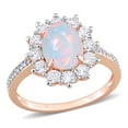thumbnail image 1 of Everly Women's Opal and Topaz Rose Gold Plated Ring, 1 of 1