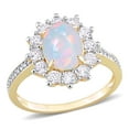 thumbnail image 1 of Everly Women's Opal and Topaz Yellow Gold Plated Ring, 1 of 1