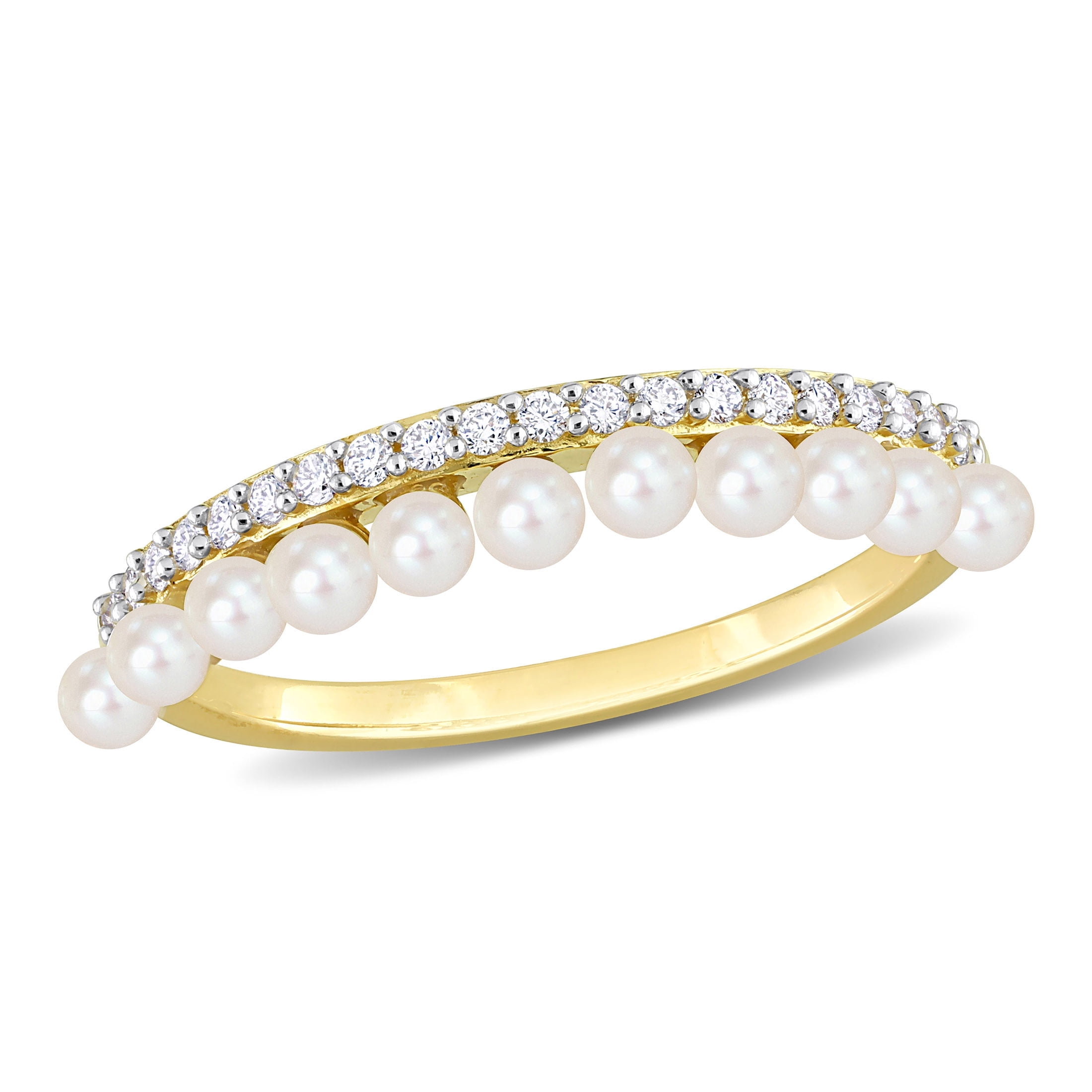 Everly Women's Cultured Pearl 14k Yellow Gold Ring