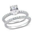 thumbnail image 1 of Everly Women's Created Sapphire 10k White Gold Bridal Set, 1 of 7