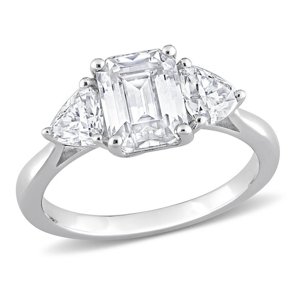 Everly Women's Created Moissanite Sterling Silver Engagement Ring