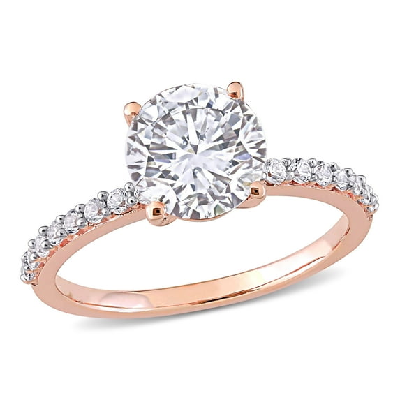 Everly Women's Created Sapphire 10K Rose Gold Engagement Ring