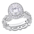thumbnail image 1 of Everly Women's Created Moissanite 10k White Gold Bridal Set, 1 of 8