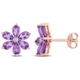 thumbnail image 1 of Everly Women's Amethyst 14k Rose Gold Earrings, 1 of 2