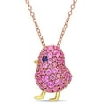 thumbnail image 1 of Everly Women's Created Sapphire Rose Gold Plated Necklace, 1 of 6