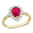 thumbnail image 1 of Everly Women's Created Topaz and Created Ruby 10k Yellow Gold Ring, 1 of 2