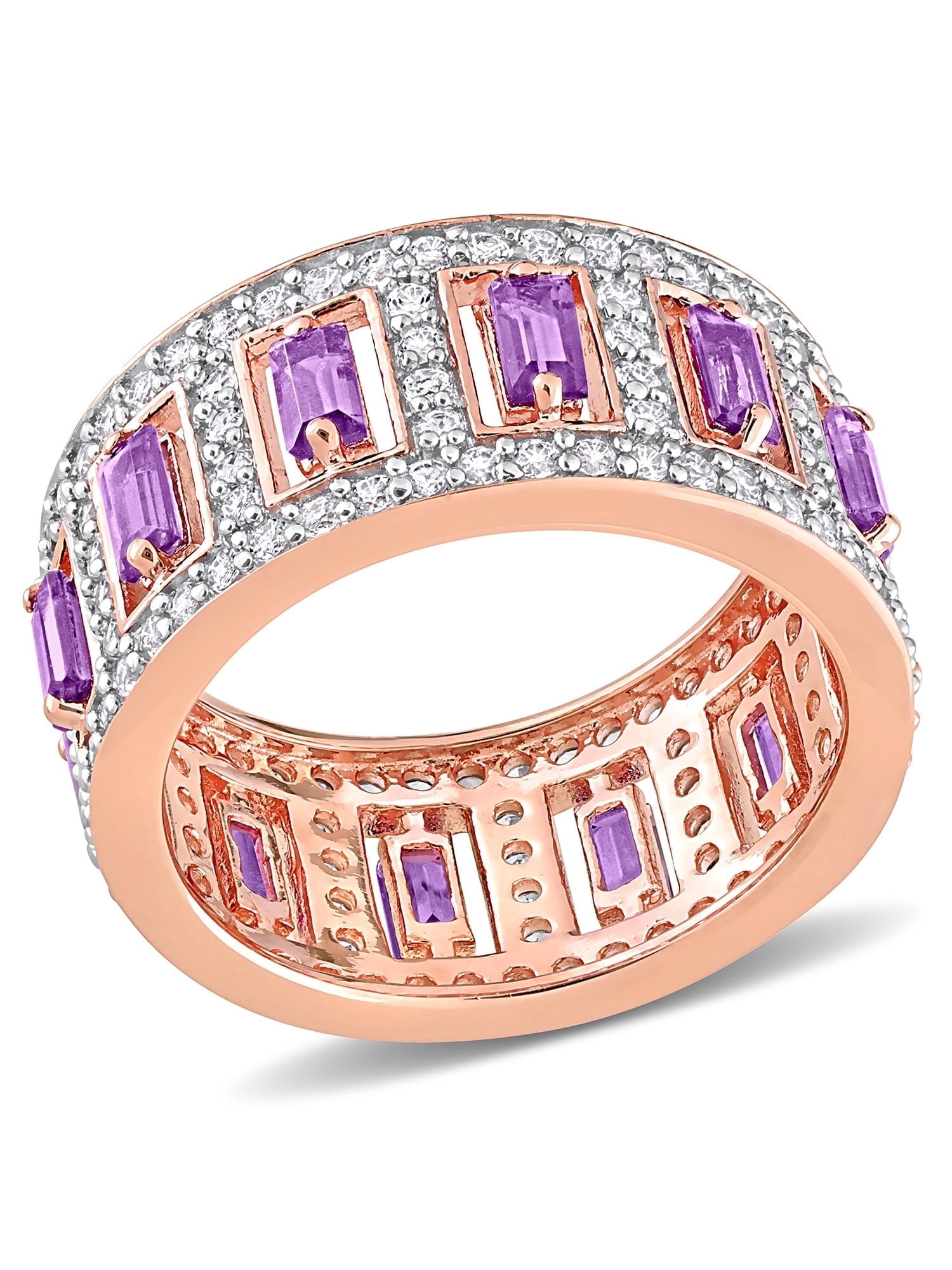 Everly Women's Amethyst and Topaz Sterling Silver Ring