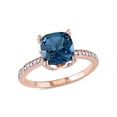 thumbnail image 1 of Everly Women's Topaz and Diamond 10k Rose Gold Ring, 1 of 6