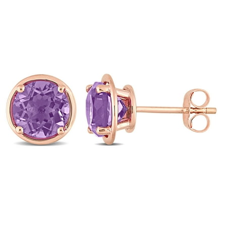 Everly Women's Amethyst 14k Rose Gold Earrings