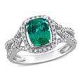 thumbnail image 1 of Everly Women's Created Emerald 10k White Gold Ring, 1 of 8