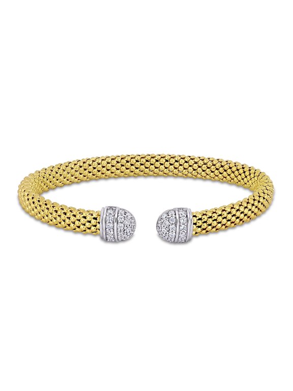 Women's Cubic Zirconia Yellow Gold Plated Bracelet