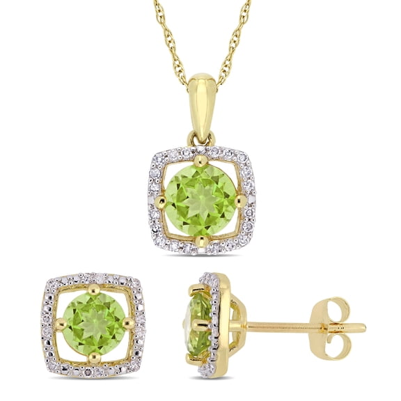 Everly Women's Peridot 10k Yellow Gold Earrings