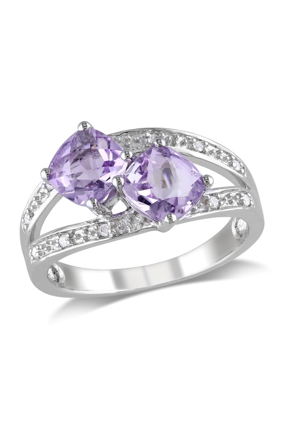 Women's Amethyst Sterling Silver Ring