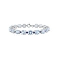 thumbnail image 1 of Everly Women's Topaz Sapphire Sterling Silver Tennis Bracelet, 1 of 6