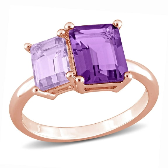 Everly Women's Amethyst Rose Gold Plated Ring