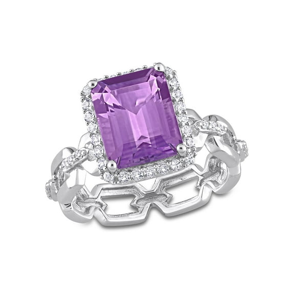 Everly Women's Amethyst and Topaz Sterling Silver Ring