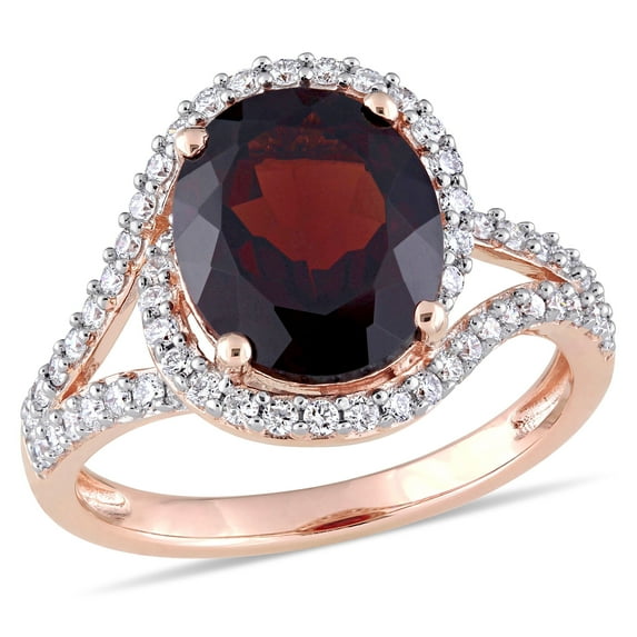 Everly Women's Garnet 14k Rose Gold Ring