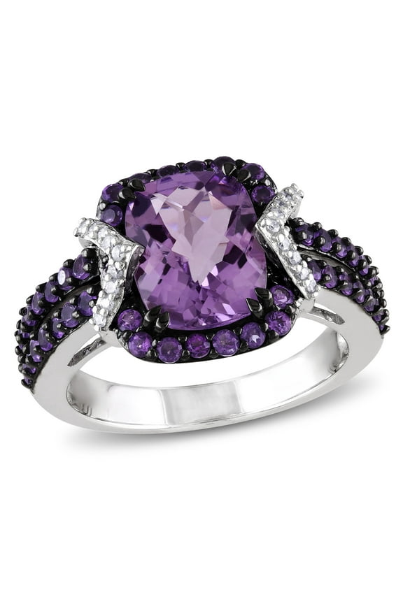 Women's Amethyst Sterling Silver Ring