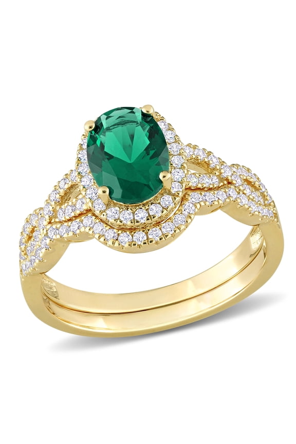 Women's Cubic Zirconia Yellow Gold Plated Ring