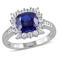 thumbnail image 1 of Everly Women's Created Sapphire Sterling Silver Engagement Ring, 1 of 7