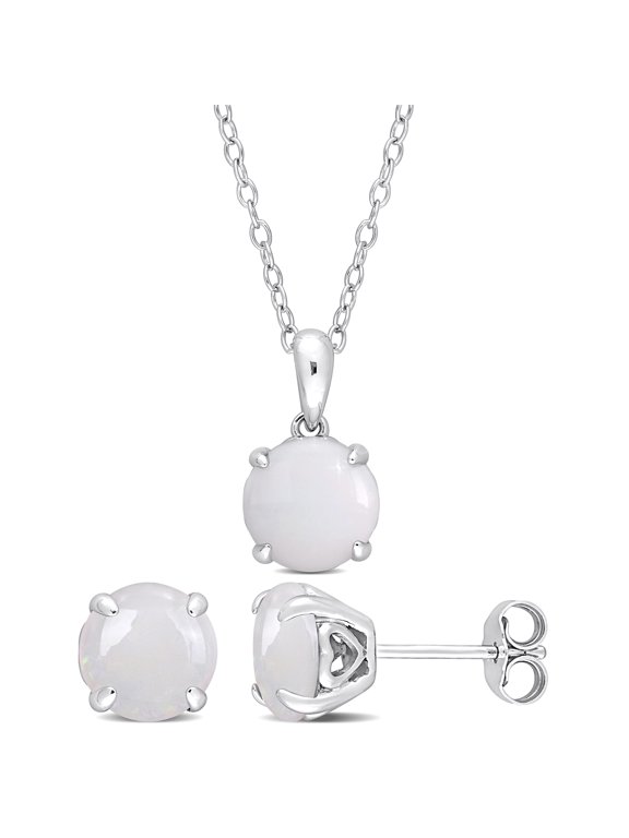 Women's Opal Sterling Silver Earrings