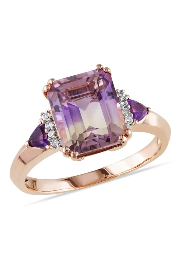Women's Ametrine and Amethyst Rose Gold Plated Ring
