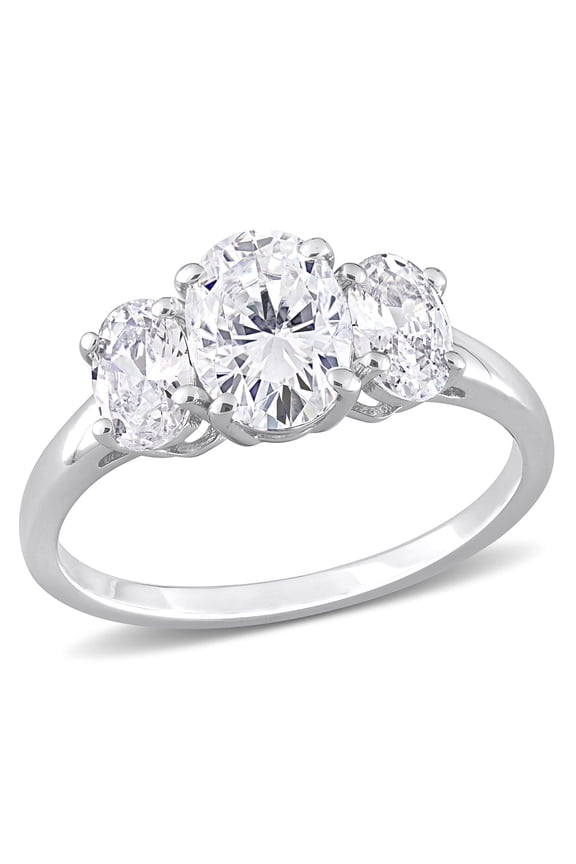 Women's Cubic Zirconia Sterling Silver Engagement Ring
