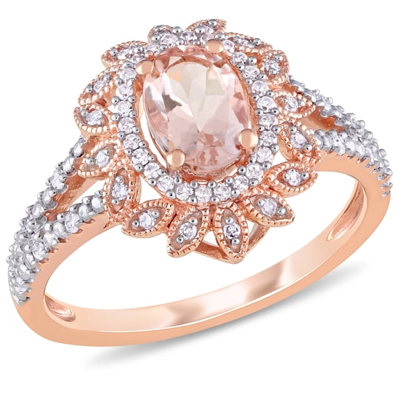 Everly Women's Morganite 10K Rose Gold Engagement Ring