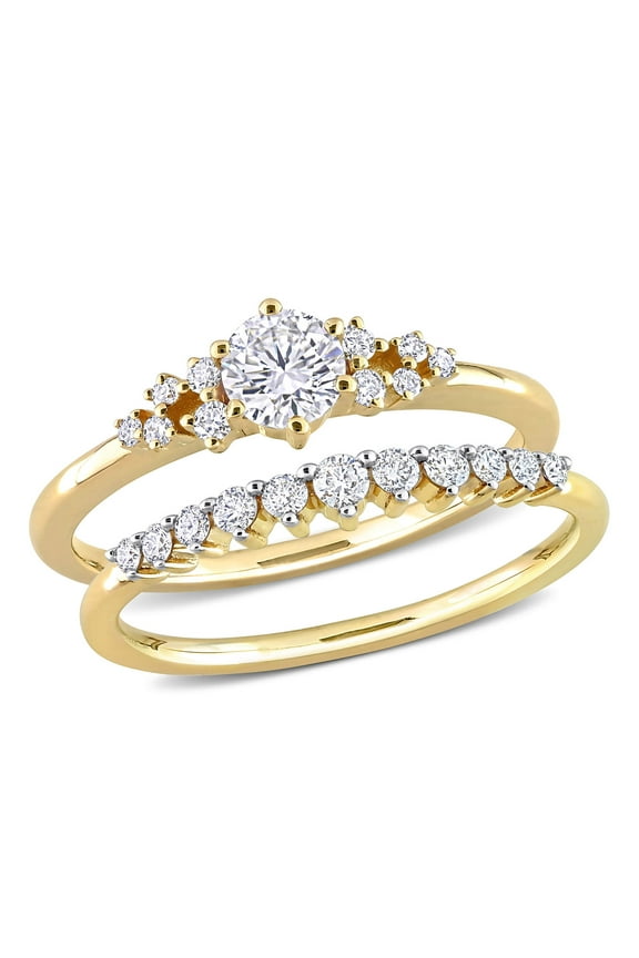 Women's Diamond 10k Yellow Gold Bridal Set