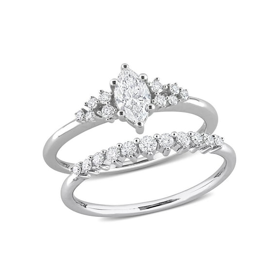 Everly Women's Diamond 14k White Gold Bridal Set
