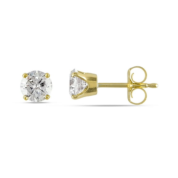 Everly Women's 3/4ct TW Diamond Stud Earrings in 14k Yellow Gold