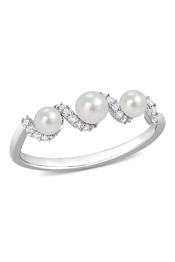 Women's Cultured Pearl Sterling Silver Ring