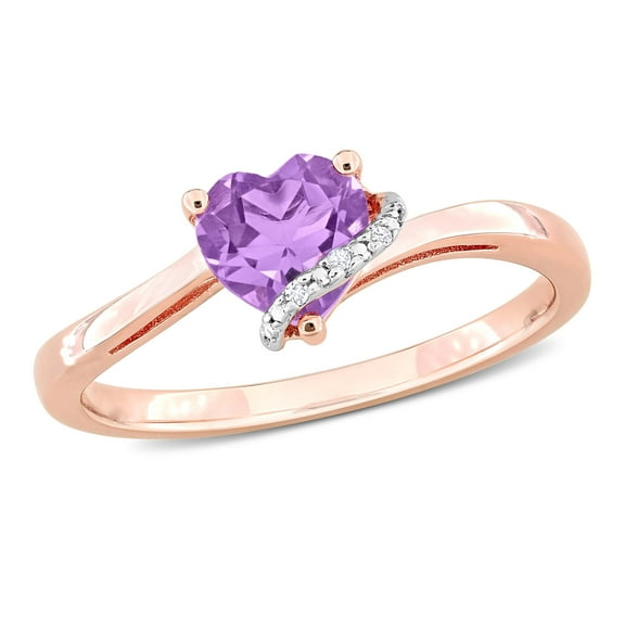 Everly Women's Amethyst Rose Gold Plated Ring
