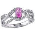 thumbnail image 1 of Everly Women's Created Sapphire Sterling Silver Engagement Ring, 1 of 6