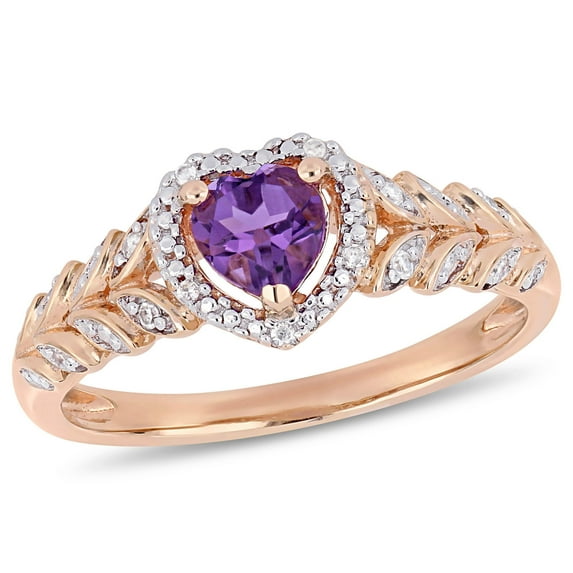 Everly Women's Amethyst 10k Rose Gold Ring