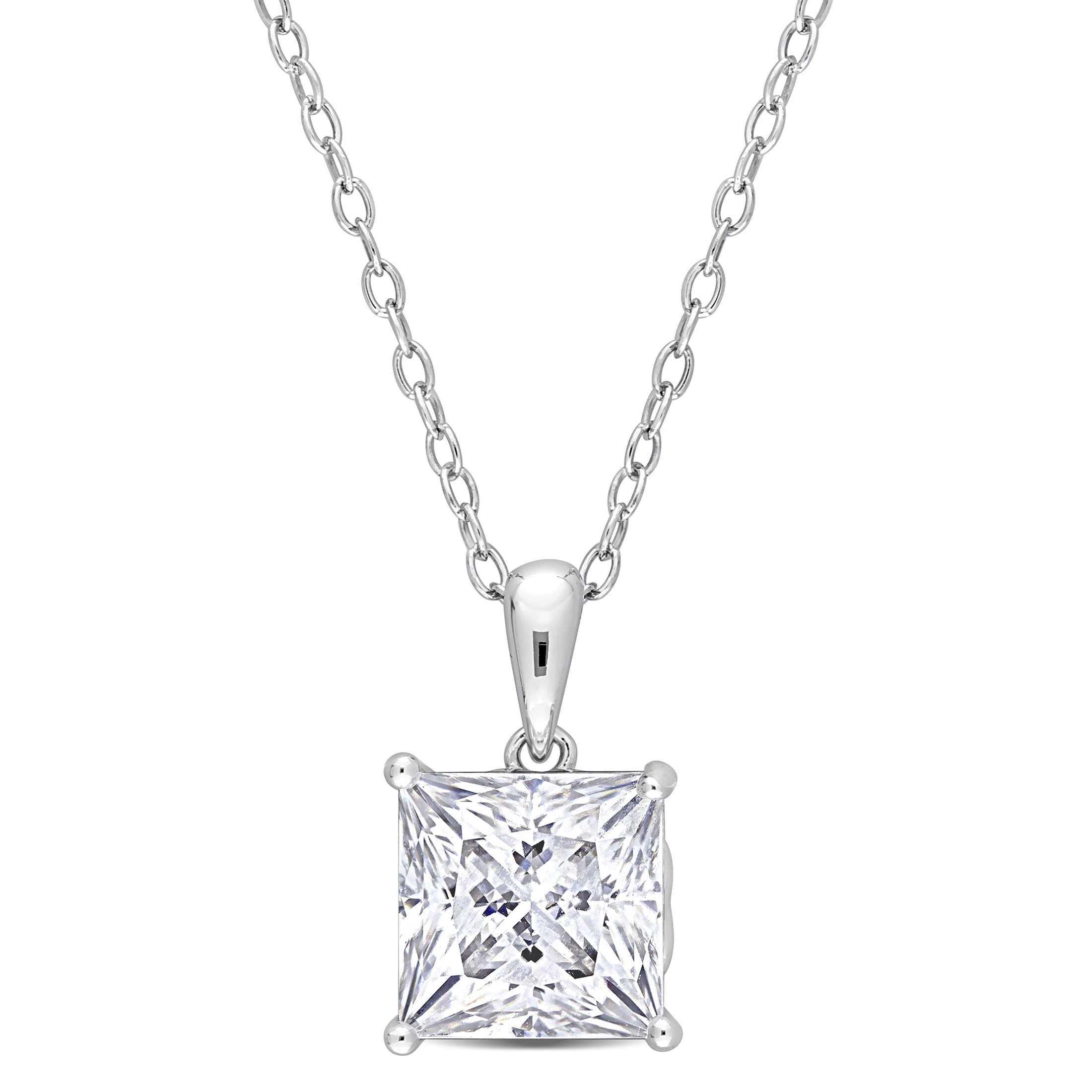Everly Women's Created Moissanite Sterling Silver Necklace