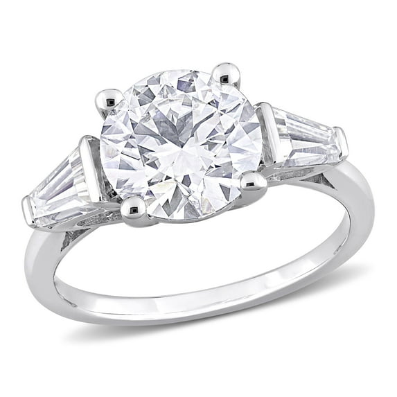 Everly Women's Created Moissanite Sterling Silver Engagement Ring