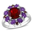 thumbnail image 1 of Everly Women's Garnet and Amethyst Sterling Silver Ring, 1 of 8