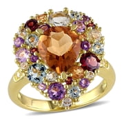 Everly Womens Yellow Gold Plated Ring