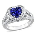 thumbnail image 1 of Everly Women's Created Sapphire Sterling Silver Engagement Ring, 1 of 7