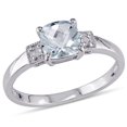 thumbnail image 1 of Everly Women's Aquamarine Sterling Silver Engagement Ring, 1 of 6