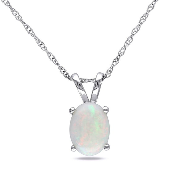 Everly Women's Opal 10k White Gold Necklace