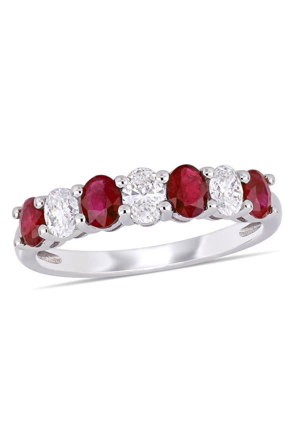 Women's Ruby 14k White Gold Ring