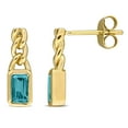 thumbnail image 1 of Everly Women's 4/5ct TGW Sky Blue Topaz 14k Yellow Gold Link Drop Earrings, 1 of 6