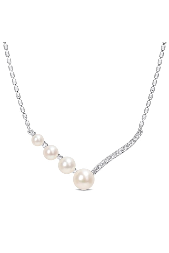 Women's Cultured Pearl Sterling Silver Necklace