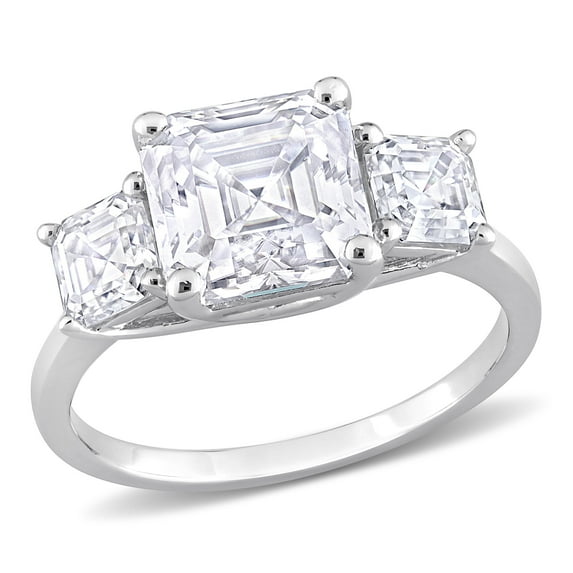 Everly Women's Created Moissanite Sterling Silver Engagement Ring