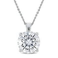 thumbnail image 1 of Everly Women's 4CT TGW Created Moissanite 14k White Gold Pendant, 1 of 5