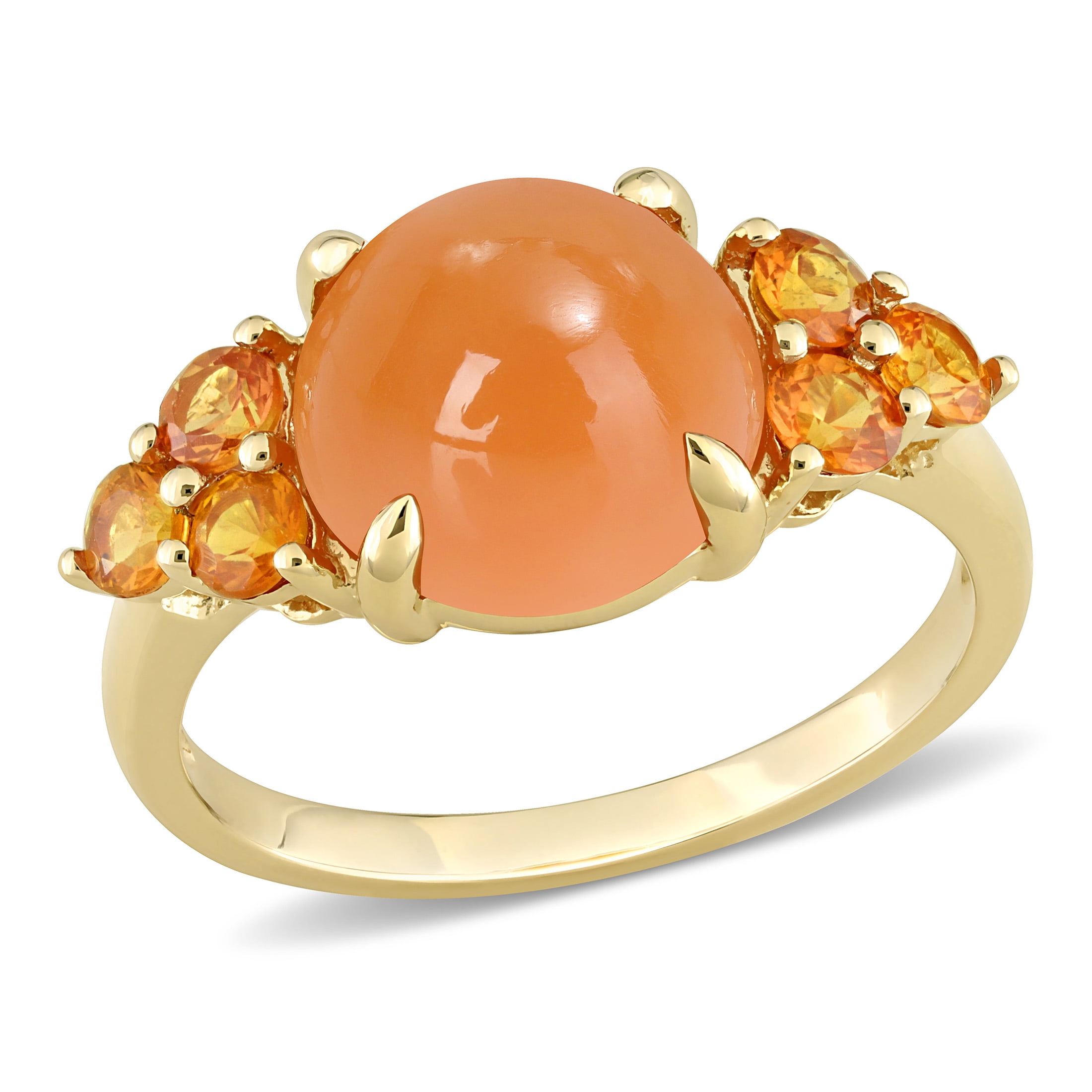 Everly Women's Moonstone and Sapphire 14k Yellow Gold Ring